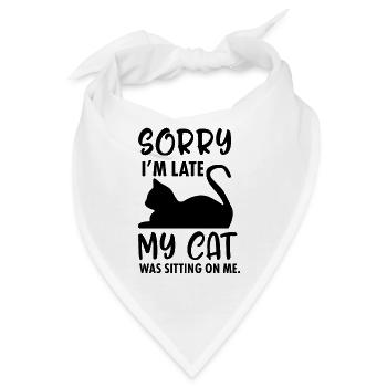 Sorry I'm late - Bandana - Weiß - Vorne