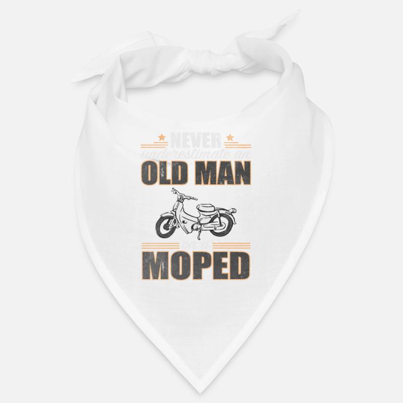 Old Man Underestimate On A Mobylette Mobylette Deux roues Bandana