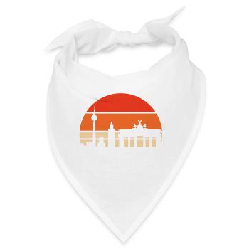 Sonne Berlin Skyline - Bandana - Weiß - Vorne