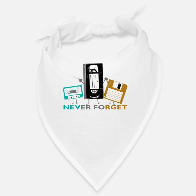 Cassettes Never Forget Cassettes Audio Cassettes - Bandana - blanc