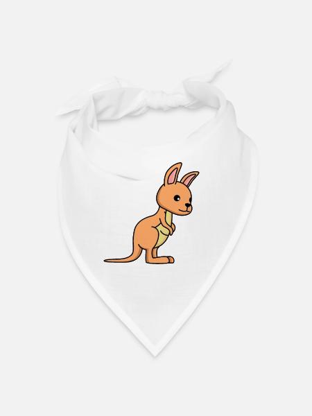 Kangaroo Comic - Bandana - Weiß