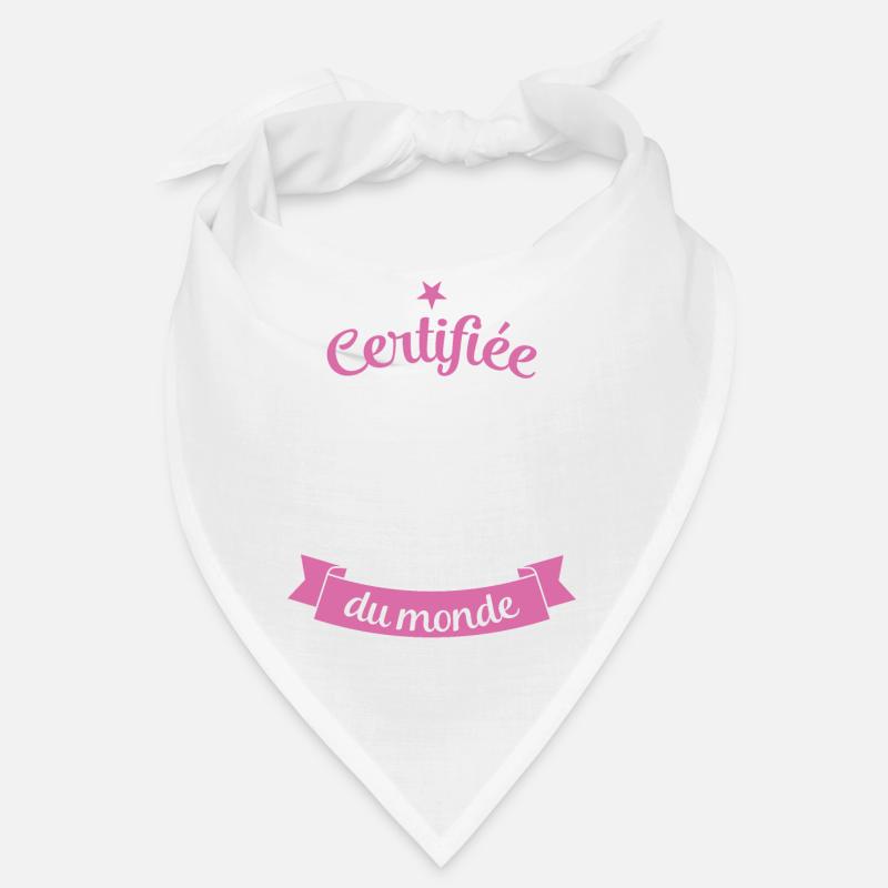 Certifiée meilleure tutrice du monde - Bandana - blanc