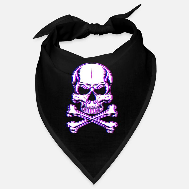 Skull Glitch Vaporwave Dark Pastel Goth Bandana