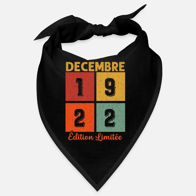 Décembre 1922 Edition limitée Cadeau Anniversaire Bandana
