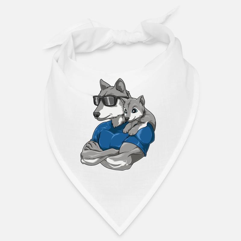 Starker Wolf mit Wolfs Kind für einen Wolf Bandana