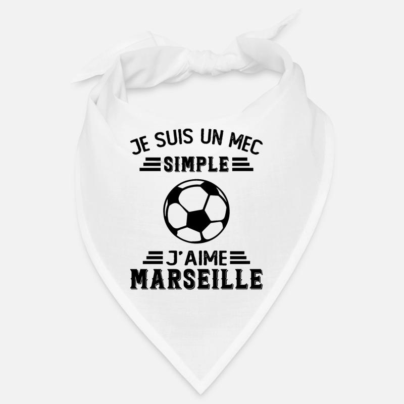 je suis un mec simple j'aime Marseille Bandana