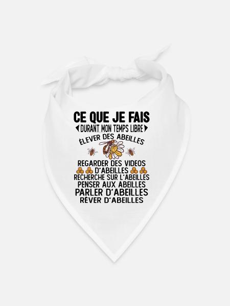 Ce Que Je Fais Pendant Mon Temps Libre abeilles - Bandana - blanc