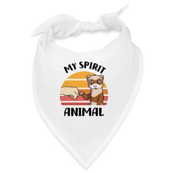 Frettchenhalter | Frettchen Liebhaber - Bandana - Weiß - Vorne