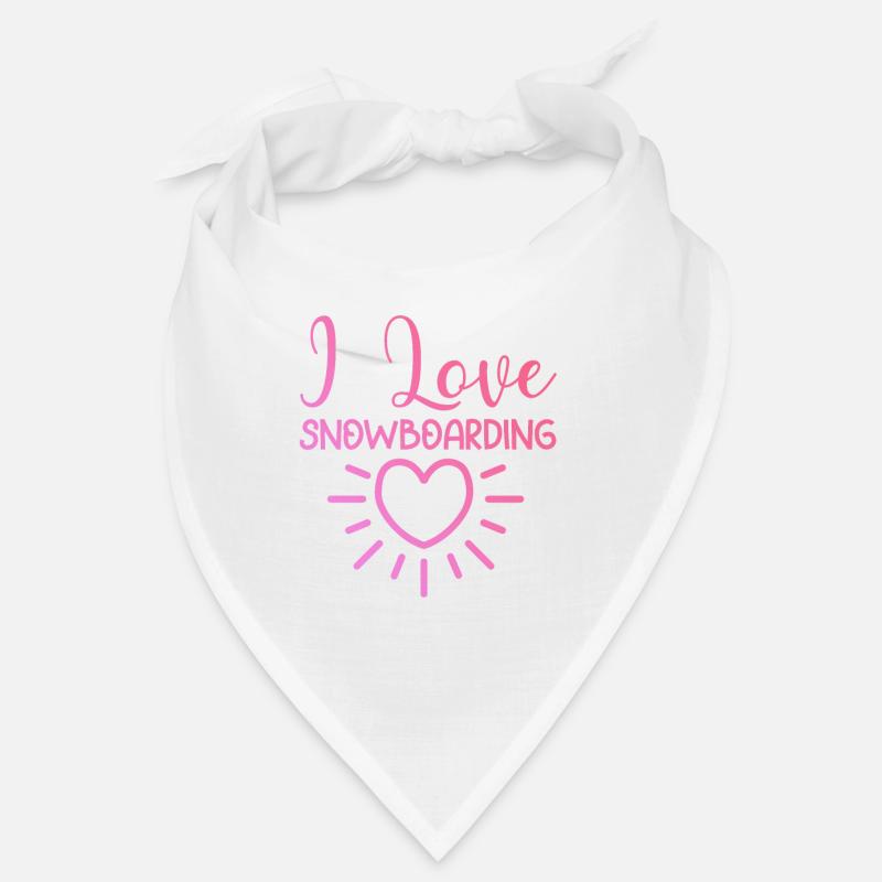 Ich liebe Snowboarding Bandana