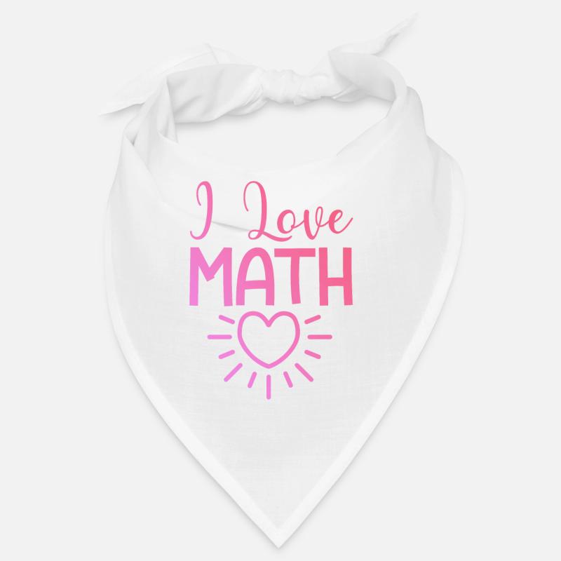 Ich liebe Mathe - Bandana - Weiß