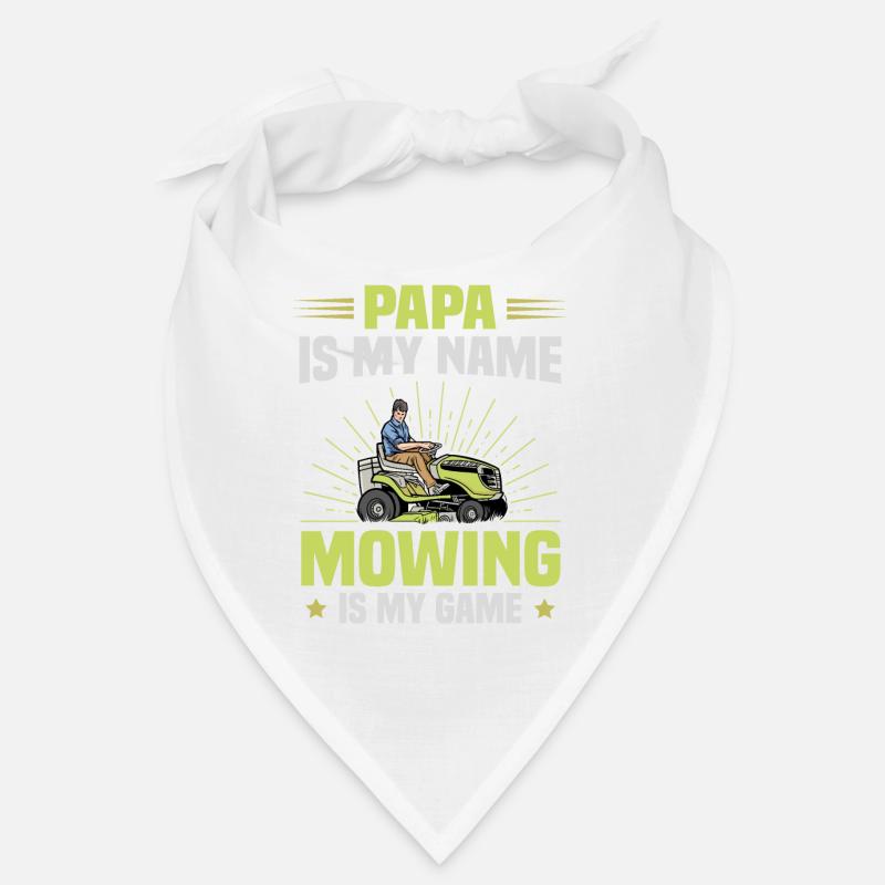 Rasenmäher Traktor Papa Name Mowing Game Bandana