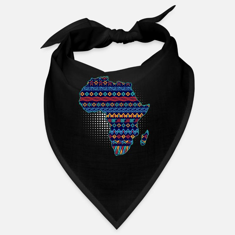 Carte Afrique Silhouette Noir Afro Pride Bandana