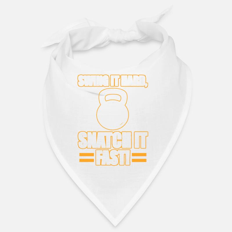 Swing It Hard Snatch It Fast Kettlebell Dumbbells Bandana