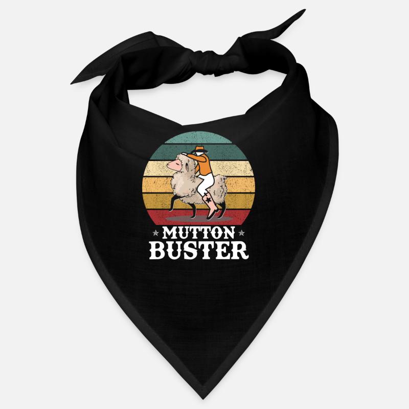 Vintage Mutton Buster Sheep Riding Shepherd Bandana