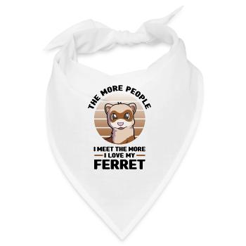 Frettchen - Bandana - Weiß - Vorne
