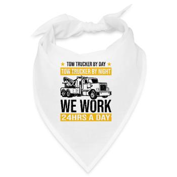 Abschleppwagen - Bandana - Weiß - Vorne