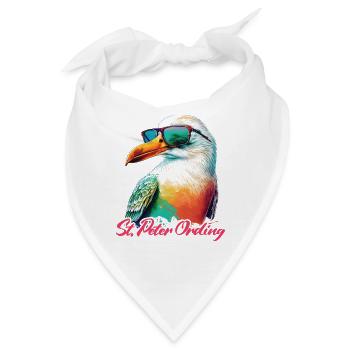 Sankt Peter Ording Urlaub Möwe mit Sonnenbrille - Bandana - Weiß - Vorne