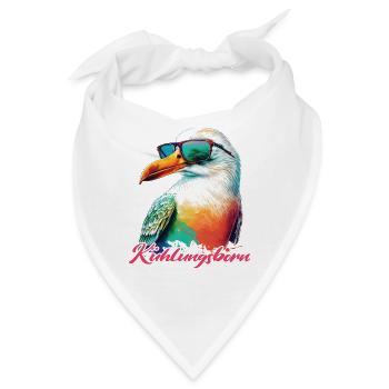 Kühlungsborn Urlaub coole Möwe mit Sonnenbrille - Bandana - Weiß - Vorne