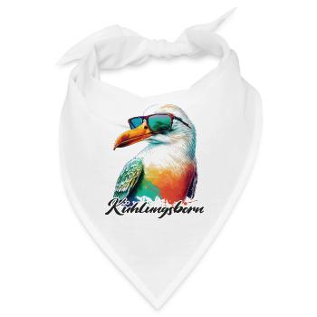 Kühlungsborn Urlaub coole Möwe mit Sonnenbrille - Bandana - Weiß - Vorne