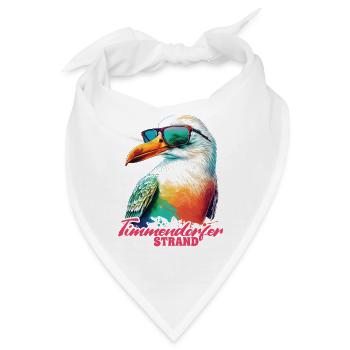 Timmendorfer Strand Urlaub Möwe mit Sonnenbrille - Bandana - Weiß - Vorne