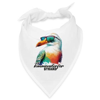 Timmendorfer Strand Urlaub Möwe mit Sonnenbrille - Bandana - Weiß - Vorne