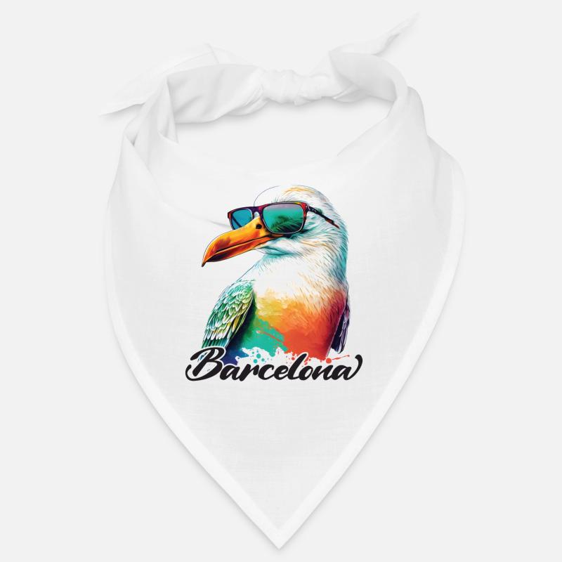 Barcelone Espagne Vacances Mouette avec lunettes de soleil Bandana