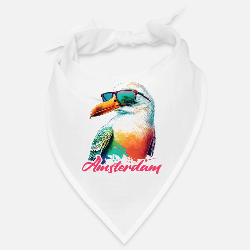 Amsterdam Netherlands Holiday Seagull with Sunglasses Bandana
