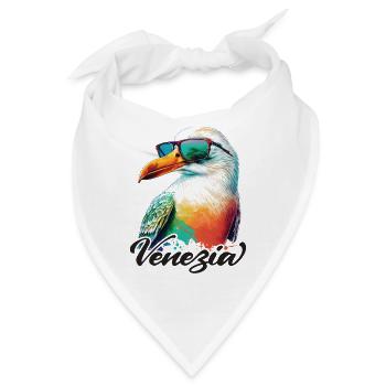 Venezia Italien Urlaub coole Möwe mit Sonnenbrille - Bandana - Weiß - Vorne