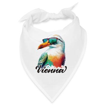 Vienna Österreich Urlaub Möwe mit Sonnenbrille - Bandana - Weiß - Vorne