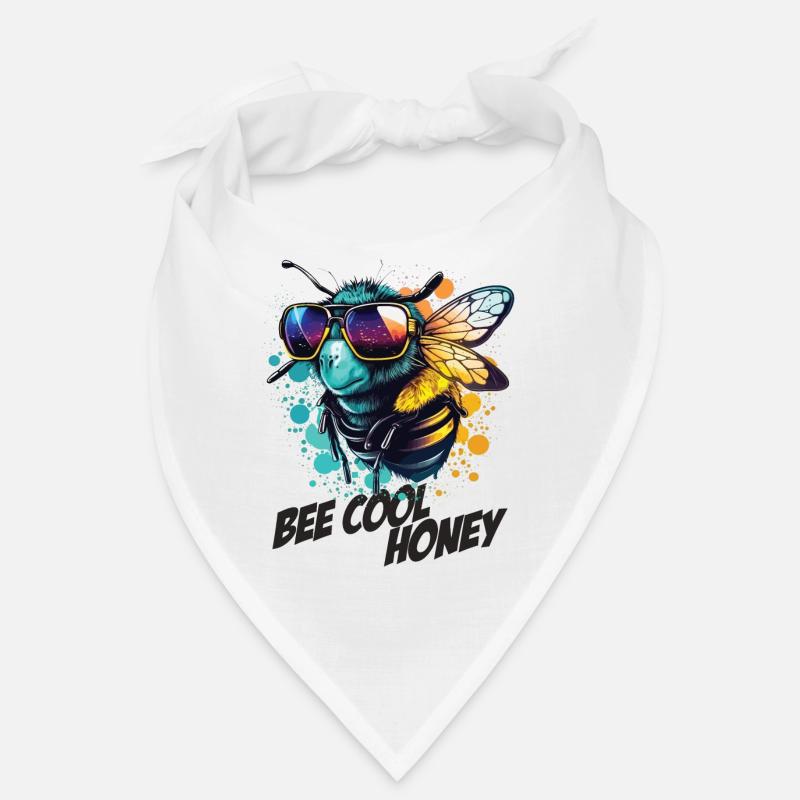 Graffiti bumblebee with sunglasses Bee Cool Honey Bandana