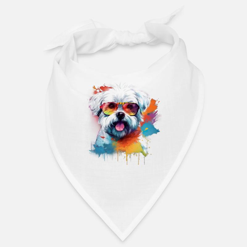 Malteser Hund Hunderasse Bandana
