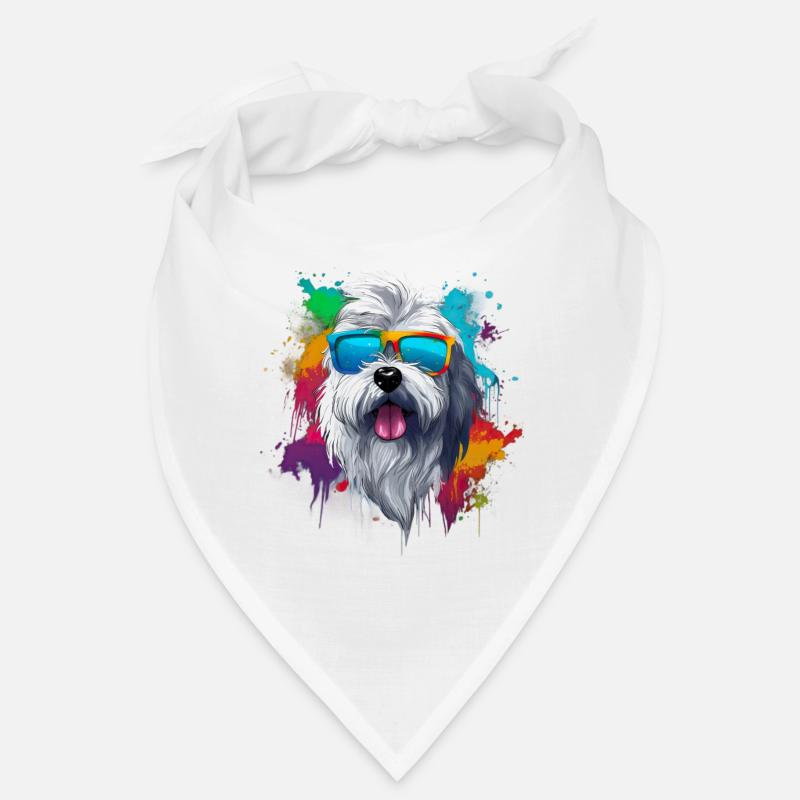 Bobtail Hund Hunderasse Old English Sheepdog Bandana