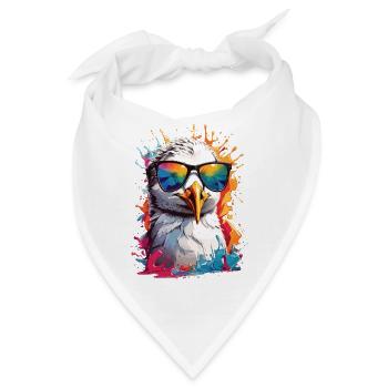 Möwe Sonnenbrille Sommer Urlaub bunt - Bandana - Weiß - Vorne