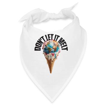 Schmelzende Erde im Eishörnchen Don't let it melt - Bandana - Weiß - Vorne
