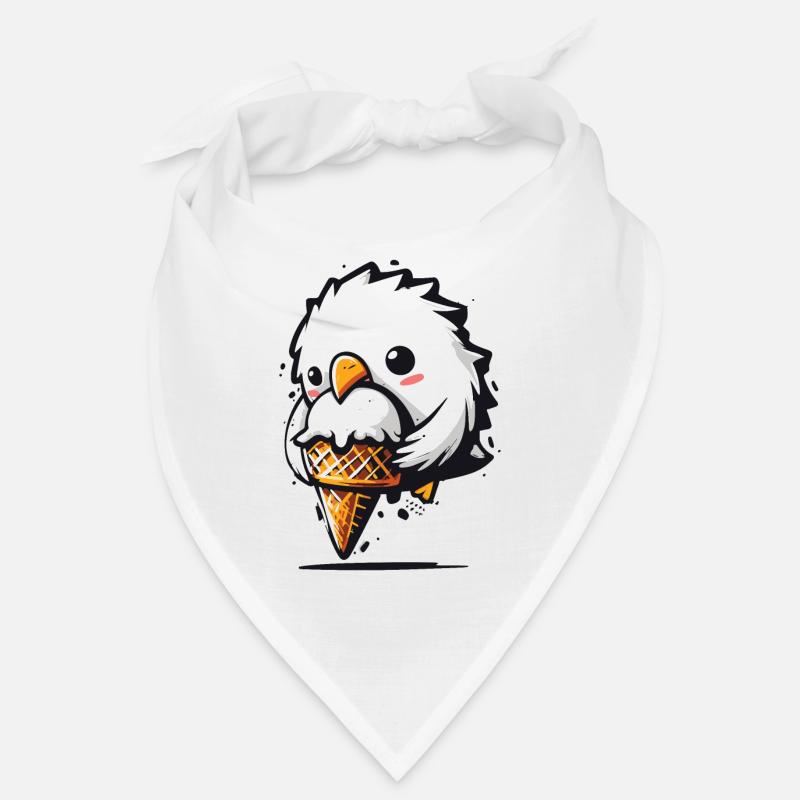 Une mouette mignonne vole un voleur de crème glacée Bandana