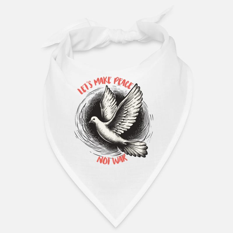 Lets Make Peace Not War Friedensspruch Bandana