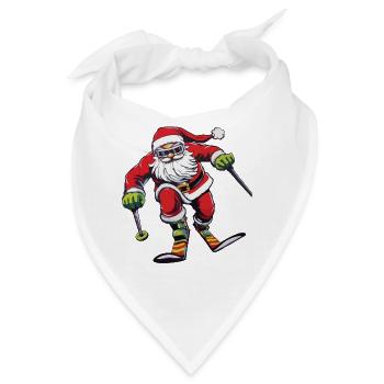 Ski Santa Clause Weihnachtsmann - Bandana - Weiß - Vorne