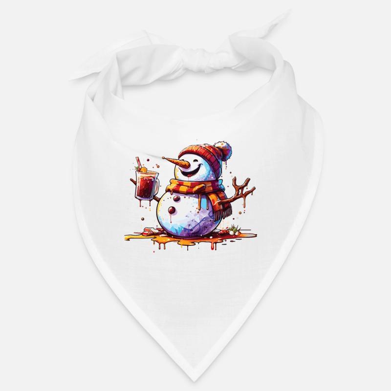 Snowman melts drinks mulled wine Christmas Bandana