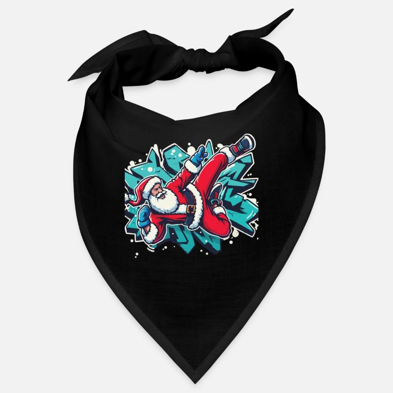 Karaté Kick Père Noël Style Graffiti Bandana