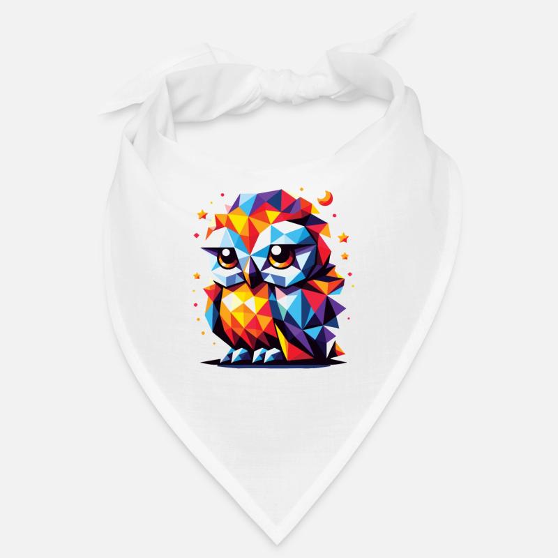 Nachteule Nachtdienst Polygon Vektor Eule Bandana