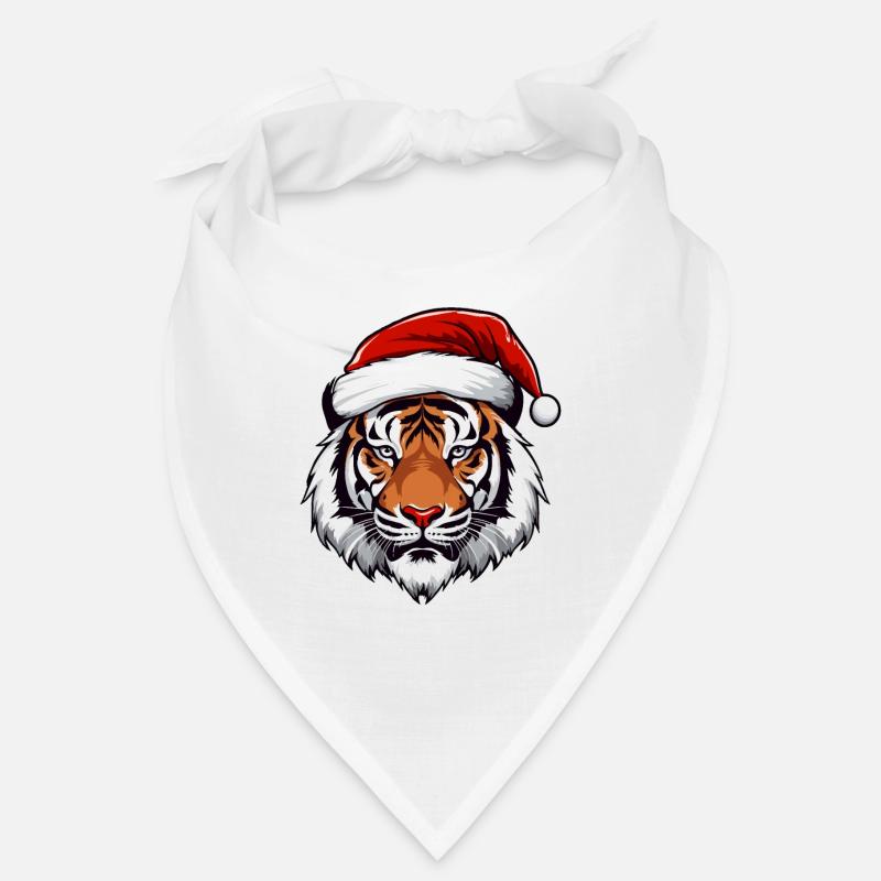 Tête de tigre Noël Noël Bandana