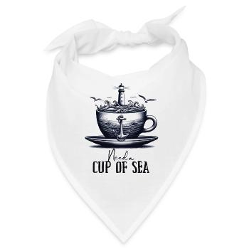 Need a cup of sea maritime Tasse Meer Leuchtturm - Bandana - Weiß - Vorne