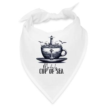 My daily cup of sea - Bandana - Weiß - Vorne