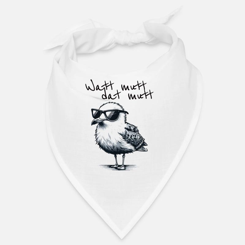 Watt mutt dat mutt Coole Möwe Nordsee Spruch Bandana