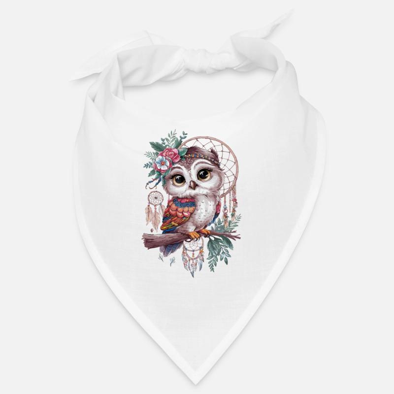 Eule Traumfänger Vogel Federn Bandana