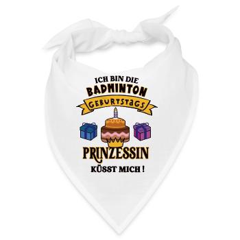 Badmintonerin Geburtstag Badmintonspielerin Geb - Bandana - Weiß - Vorne
