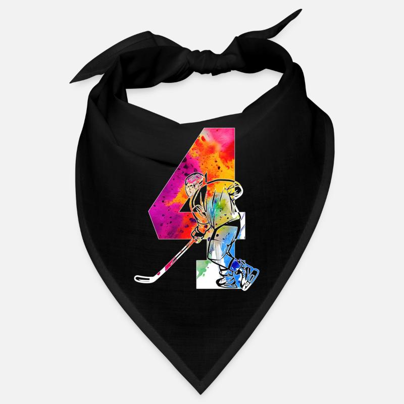 NUMMER 4 EISHOCKEY 4. GEBURTSTAG Bandana