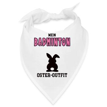Badminton Oster Outfit Ostergeschenk Badmintonerin - Bandana - Weiß - Vorne