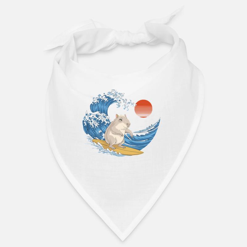 Capybara surfant sur les vagues en été Bandana