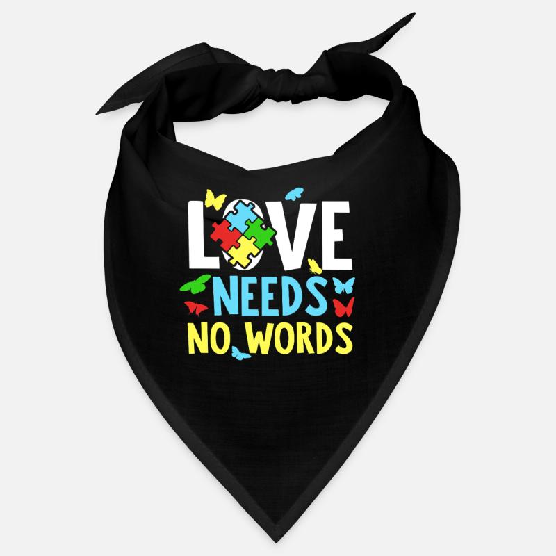Autism Puzzle - Love Needs No Words Bandana